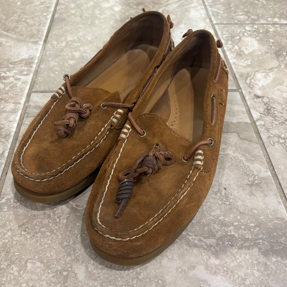 Polo Ralph Lauren Millard Brown Suede Boat Shoes Mens 10D Moccasin Loafers 14557